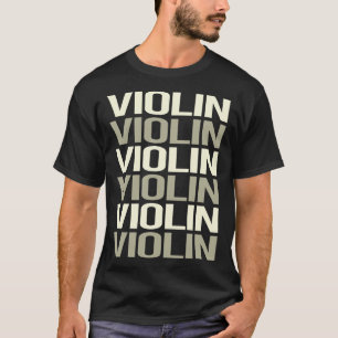T-shirt Violon à texte blanc