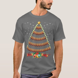 T-shirt Violon Arbre de Noël Musicien Ornements Me Lumière
