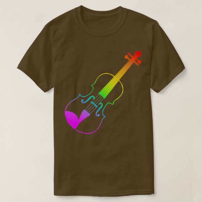 T-shirt Violon arc-en-ciel 1 (Design devant)
