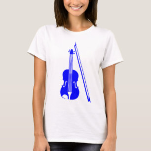 T-shirt Violon - Bleu
