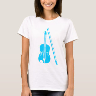 T-shirt Violon - bleu ciel