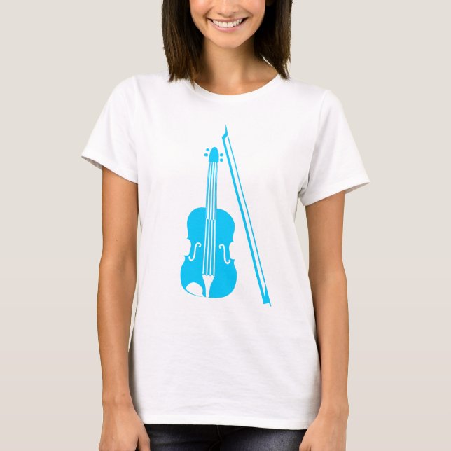 T-shirt Violon - bleu ciel (Devant)