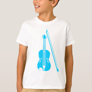 T-shirt Violon - Bleu ciel
