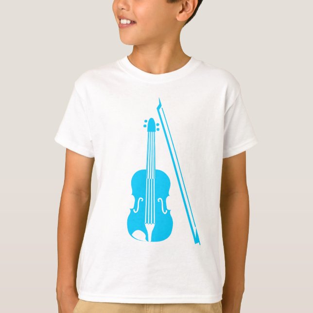 T-shirt Violon - Bleu ciel (Devant)