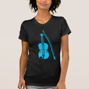 T-shirt Violon - bleu ciel