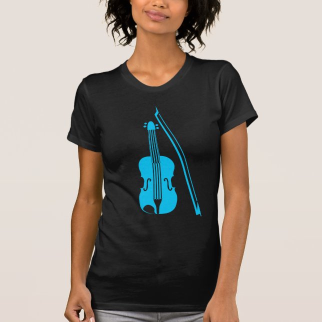 T-shirt Violon - bleu ciel (Devant)