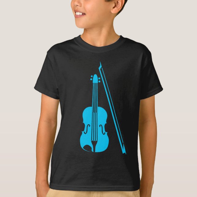 T-shirt Violon - Bleu ciel (Devant)