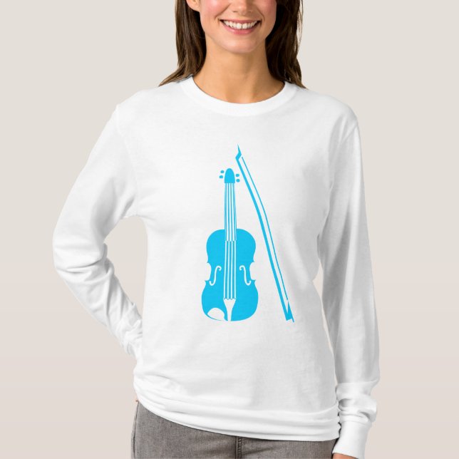 T-shirt Violon - bleu ciel (Devant)
