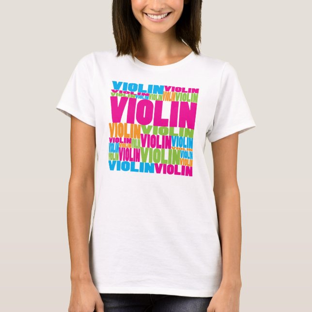 T-shirt Violon coloré (Devant)
