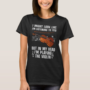 T-shirt Violon cool Pour Hommes Joueuse Violoniste Viola C