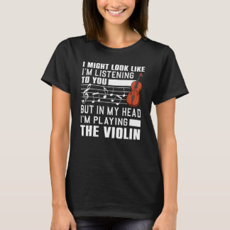 T-shirt Violon cool Pour Hommes Joueuse Violoniste Viola C