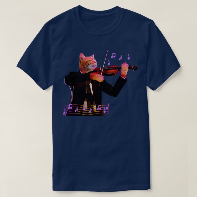 T-shirt Violon de chat (Design devant)