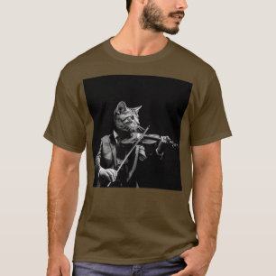 T-shirt violon de chat noir