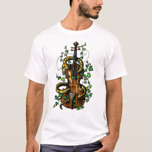 T-shirt Violon et serpent