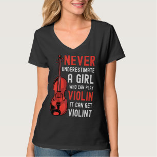 T-shirt Violon Fille Dit Qu'Il Peut Obtenir Violon