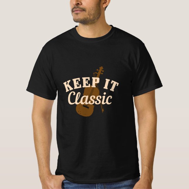 T-shirt Violon - Gardez-le Classique (Devant)