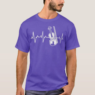 T-shirt Violon Heartbeat Cadeau instrument de musique viol