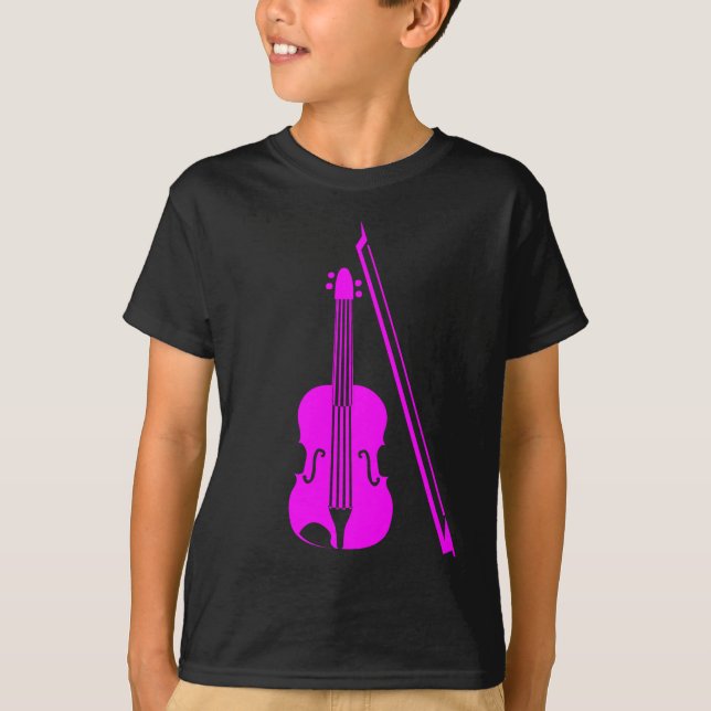 T-shirt Violon - magenta (Devant)