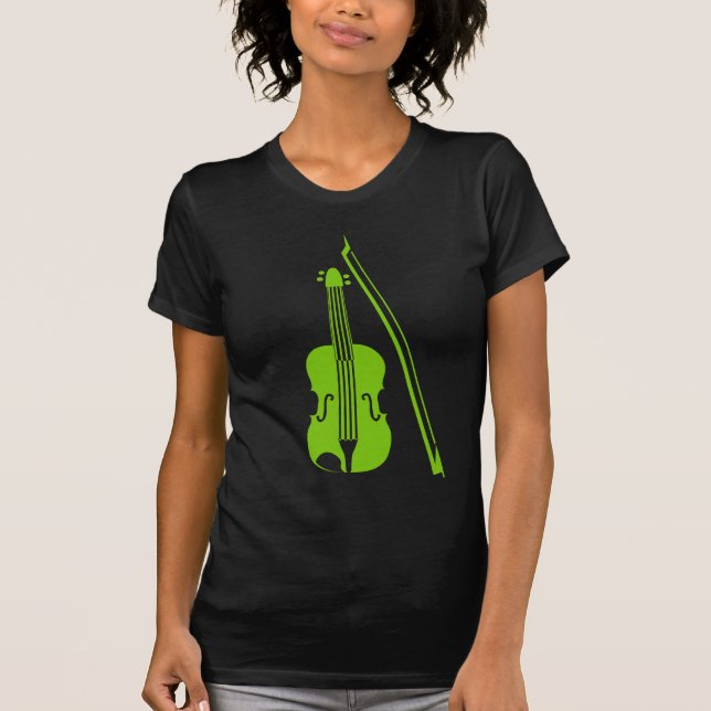 T-shirt Violon - Martian Green (Devant)