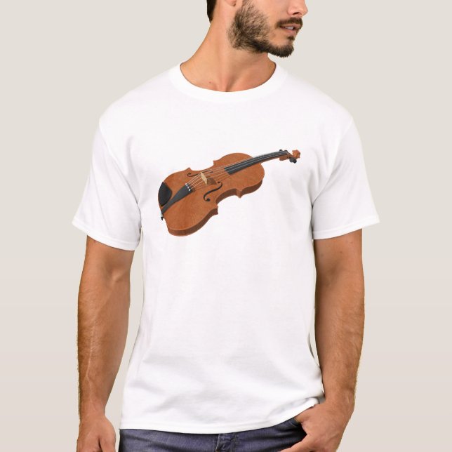 T-shirt Violon : modèle 3D : (Devant)