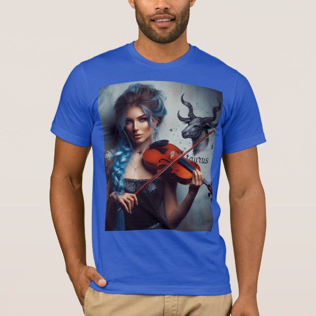 T-shirt Violon musicien Taurus Zodiac (Devant)