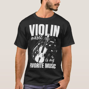 T-shirt Violon Musique Est Ma Musique Préférée Violon Joue