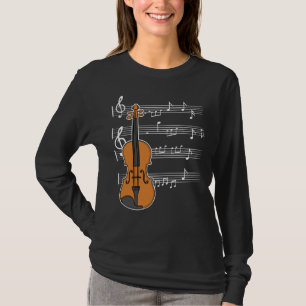 T-shirt Violon notes de musique Clef pour orchestre violon