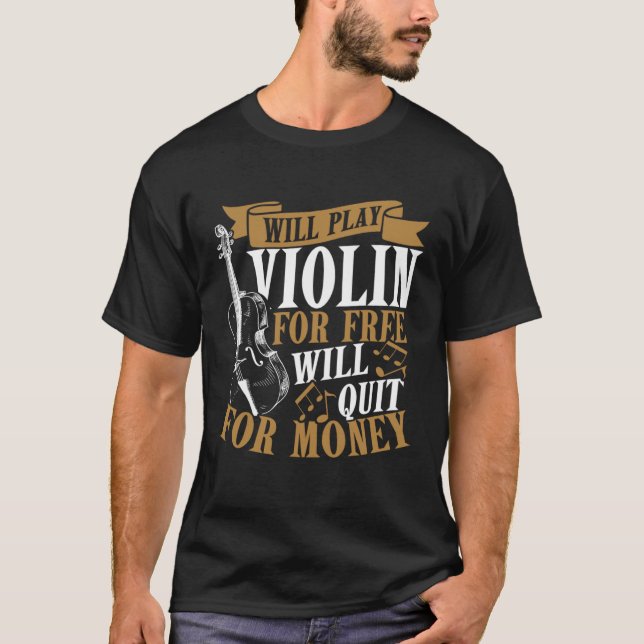 T-shirt Violon pour garçons 1 (Devant)
