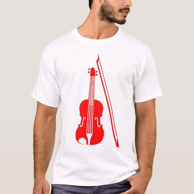 T-shirt Violon - Rouge (Devant)
