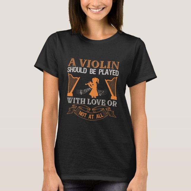 T-shirt violon violon joueur violon (Devant)