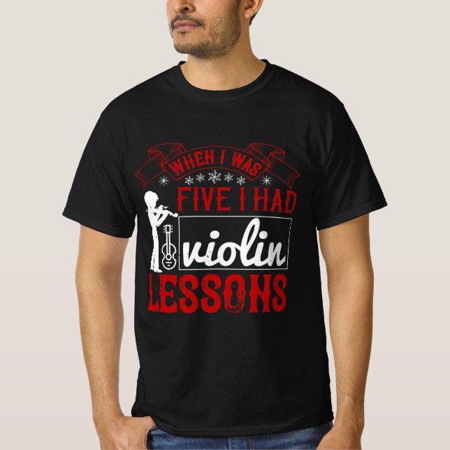 T-shirt Violon violoniste don (Devant)