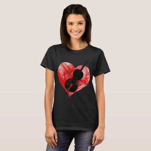 T-shirt Violoncelle coeur amour
