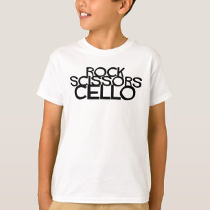 T-shirt Violoncelle de ciseaux de roche