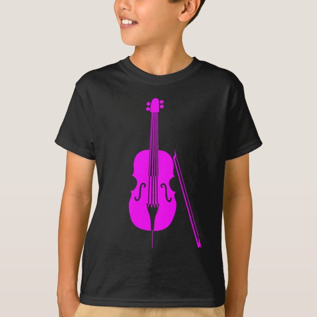 T-shirt Violoncelle - Magenta (Devant)