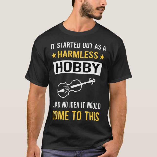 T-shirt Violoncelliste de loisir inoffensif (Devant)