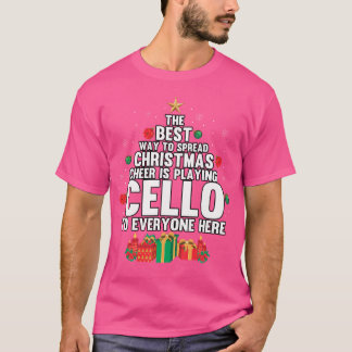 T-shirt Violoncelliste jouant du violoncelle Noël Musique