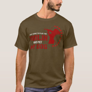 T-shirt Violoniste Amoureux des chiens