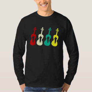 T-shirt Violoniste Chaîne Instrument Violon Joueur Silhoue