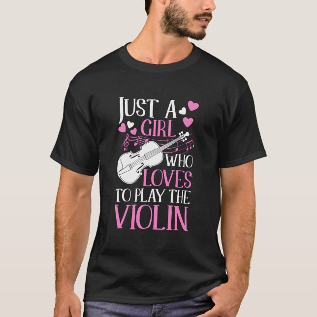 T-shirt Violoniste Comme Une Fille Normale Juste Violon Gl (Devant)