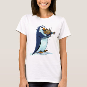 T-shirt Violoniste de pingouin