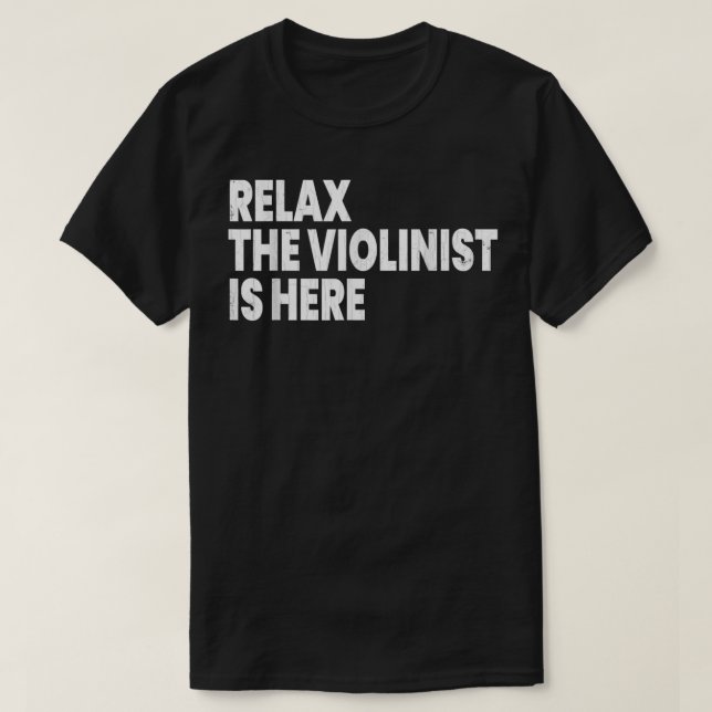 T-shirt Violoniste détendu ici Joueur de violon drôle Musi (Design devant)