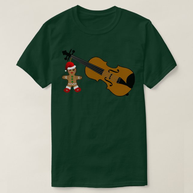 T-shirt Violoniste Drôle Joueur De Violon De Noël Musicien (Design devant)