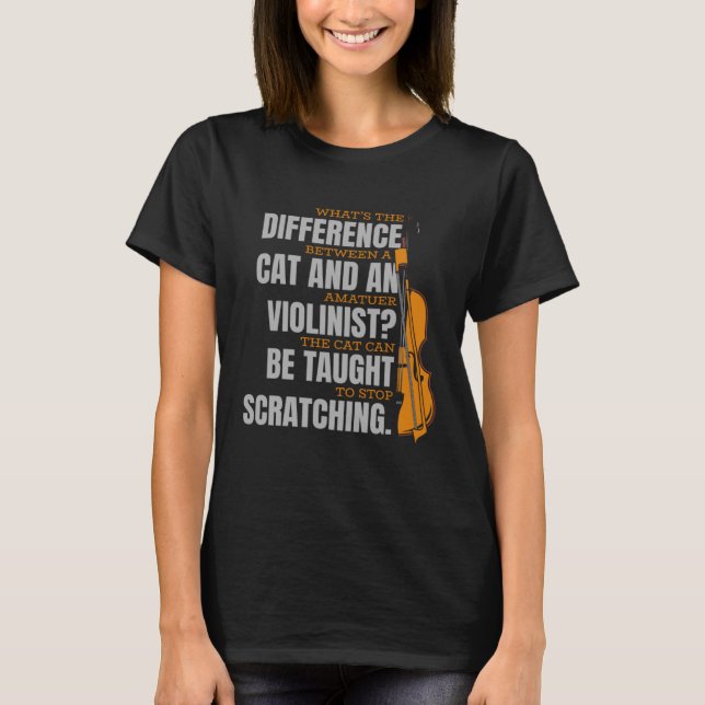 T-shirt Violoniste Hilariant Fiddle Violon (Devant)