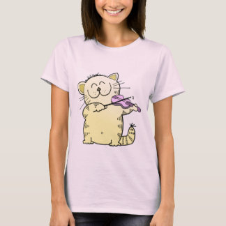 T-shirt Violoniste mignon de chaton