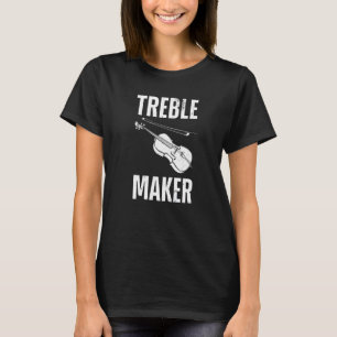 T-shirt Violoniste Mignonne Pour Hommes Femmes Violon Musi