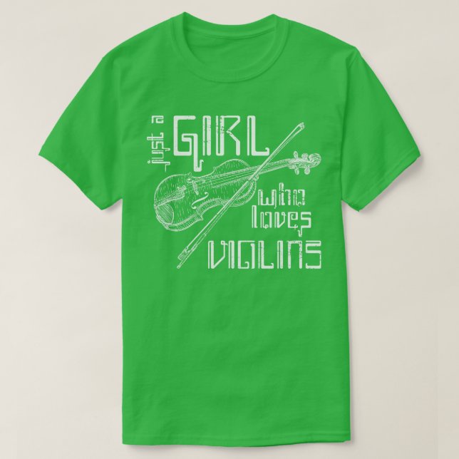 T-shirt Violoniste Violon de fille (Design devant)