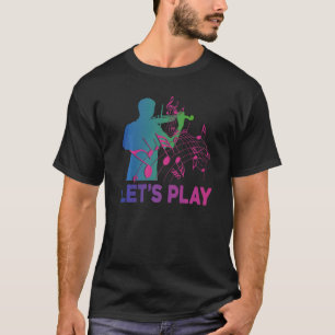 T-shirt Violoniste Violon Rétro Années 80 90 Jouons