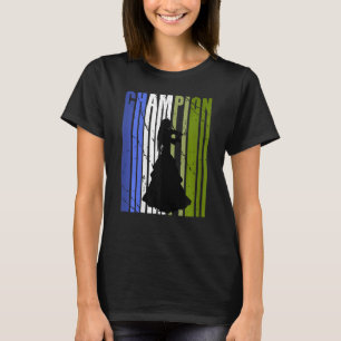 T-shirt Violoniste Violoniste Bleu Vert Violon Distressed