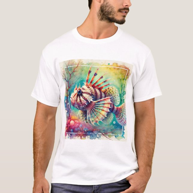 T-shirt Viperfish Stomiiformes 080824AREF146 - Watercolor (Devant)