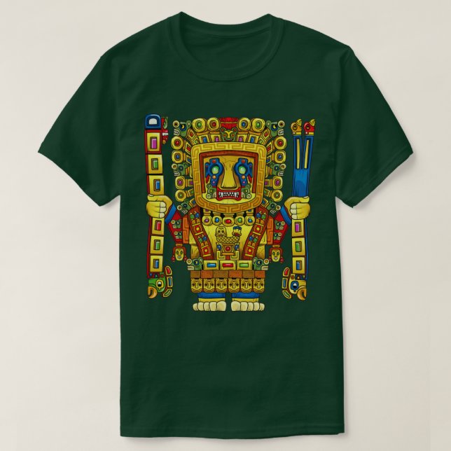 T-shirt Viracocha Inca Dieu Mythologie Ancienne Andes Maya (Design devant)